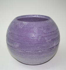 Posten 529: 1-B-Ware, Wachswindlicht, rund, ca. 30 cm Ø, lila-violett (Blass)