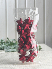 Glitzer-Styropor-Sterne "Rot", ca. 3 cm Ø, 20er-Beutel