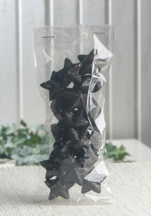 Glitzer-Styropor-Sterne "Schwarz", ca. 3 cm Ø, 20er-Beutel