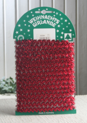 Weihnachtsgirlande "Lametta Rot", ca. 4 Meter