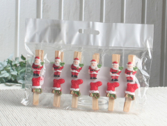 Mini-Weihnachts-Holzklammern, 12 Stück