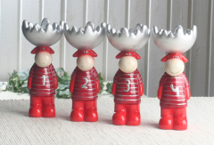 4er-Kerzenhalter "Advents-ELCH", rot, KLEIN