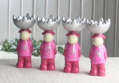 4er-Kerzenhalter "Advents-ELCH", pink, KLEIN