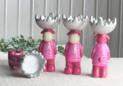 4er-Kerzenhalter "Advents-ELCH", pink, KLEIN