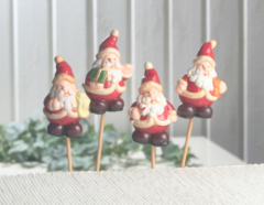 4er Set Dekostecker "Weihnachtsmänner"