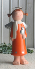 Keramik-Engel Marie, stehend, orange