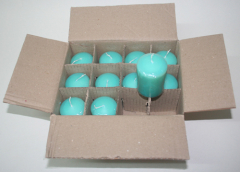 Posten 621: 1-B-Ware, 11 x Selbstverlöschende Sicherheitskerze, 7 x 5 cm Ø, mint-türkis