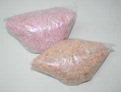 Posten 673: 1-B-Ware, Dekogranulat / Dekosteine (2-3 mm), rosa-aprikot, ca. 4,9 kg