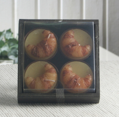 4er-Pack Dekokerze / Teelicht "Croissant"