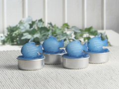 4er-Pack Dekokerze / Teelicht "Fische im Wasser"