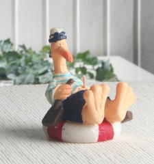 Dekokerze "Möwe Moritz", sitzend