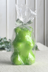 Dekokerze "Bärchen", MITTEL, grün