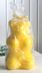 Dekokerze "Bärchen", GROSS, gelb