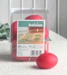 Bolsius 10er Pack Schwimmkerzen, rubinrot