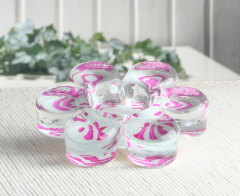Teelichthalter "Kontraste", Blume, Pink
