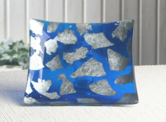 Glasteller "Blue Ice", klein