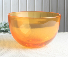 Glas-Schale "Rondo", Orange, ca. 18 cm Ø