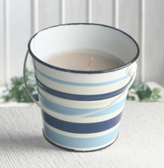 Kerze im Eimer "Blue Mar"