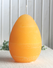 Posten 726: Eikerze "Landhaus Ei", ca. H=16 x B=11 cm, curry