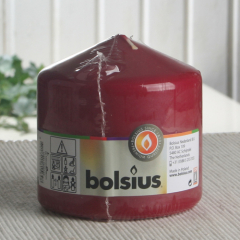 Bolsius Stumpenkerze 10 x 9,8 cm Ø, Bordeaux