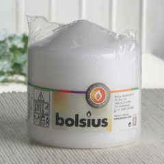 Bolsius Stumpenkerze 10 x 9,8 cm Ø, Weiß