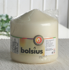 Bolsius Stumpenkerze 10 x 9,8 cm Ø, Elfenbein / Champagner