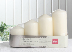 Bolsius-Stumpenkerzen-Advents-Set, 4er Packung, Champagner