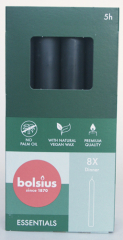 Bolsius-Kronenkerzen (8er Pack), Anthrazit