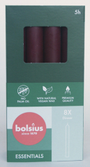 Bolsius-Kronenkerzen (8er Pack), Bordeaux