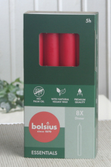 Bolsius-Kronenkerzen (8er Pack), Rot