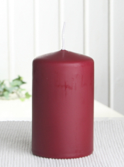 Selbstverlöschende Sicherheitskerze 10 x 6 cm Ø, altrot/bordeaux CC