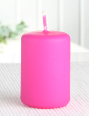 Stumpenkerze 6 x 4 cm Ø, pink