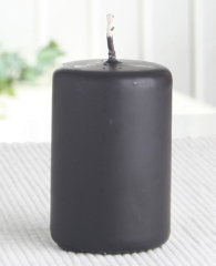 Stumpenkerze 6 x 4 cm Ø, schwarz