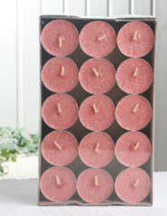 30er-Packung Stearin-Teelichter, terrakotta