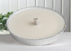 Outdoor-Flammschale, ca. 16x2 cm Ø, cremeweiß