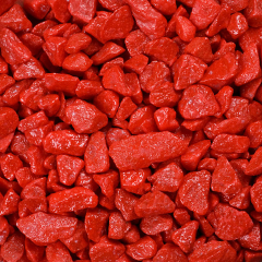 Dekosteine / Deko-Rocks (9-13 mm), 1 kg, rot