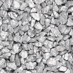 Dekosteine / Deko-Rocks (9-13 mm), 1 kg, silber-metallic