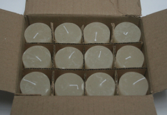 Posten 732: 1-B-Ware, 12 x Rustik-Kerzen 8 x 5 cm Ø, creme