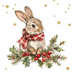 Serviette Winter Bunny, ti-flair