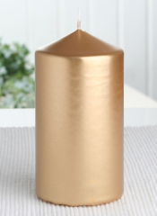 Selbstverlöschende Sicherheitskerze 10 x 6 cm Ø, Gold