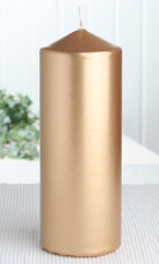 Selbstverlöschende Sicherheitskerze 15 x 6 cm Ø, Gold