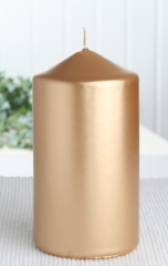 Selbstverlöschende Sicherheitskerze 13 x 7 cm Ø, Gold