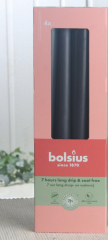 Bolsius-Spitzkerzen (4er Pack), Stürmisches Grau