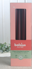 Bolsius-Spitzkerzen (4er Pack), Bordeaux
