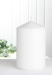 Wenzel-Stumpenkerze 15 x 10 cm Ø, Weiß