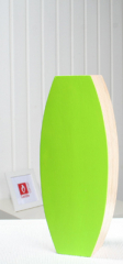 Designvase aus Holz, grün, Größe L, bauchige Form