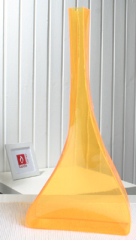 Designervase aus Plastik, neonfarben, groß, orange