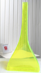 Designervase aus Plastik, neonfarben, groß, gelb