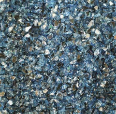Spiegelglas-Granulat (1-4 mm), 400 g, dunkelblau