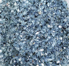 Spiegelglas-Granulat (1-4 mm), 400 g, hellblau